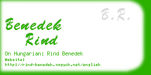 benedek rind business card